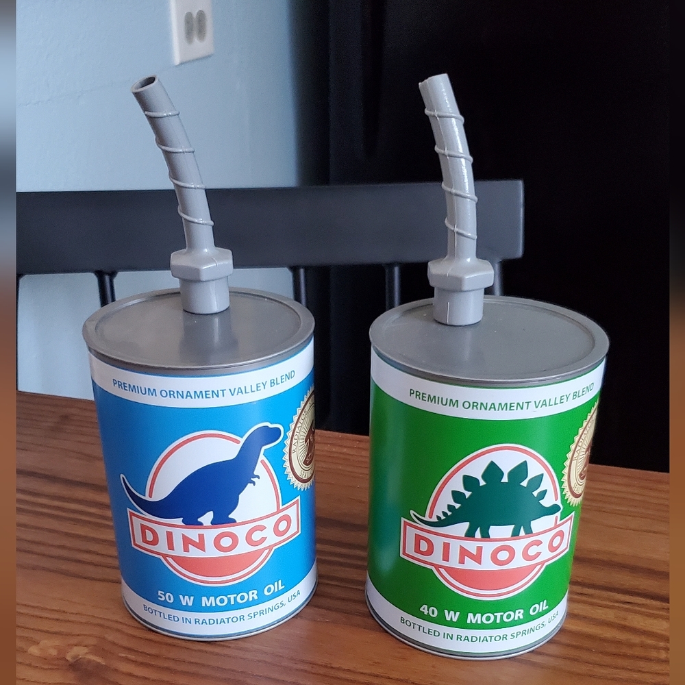 Disneyland Dinoco Oil Can Sippers